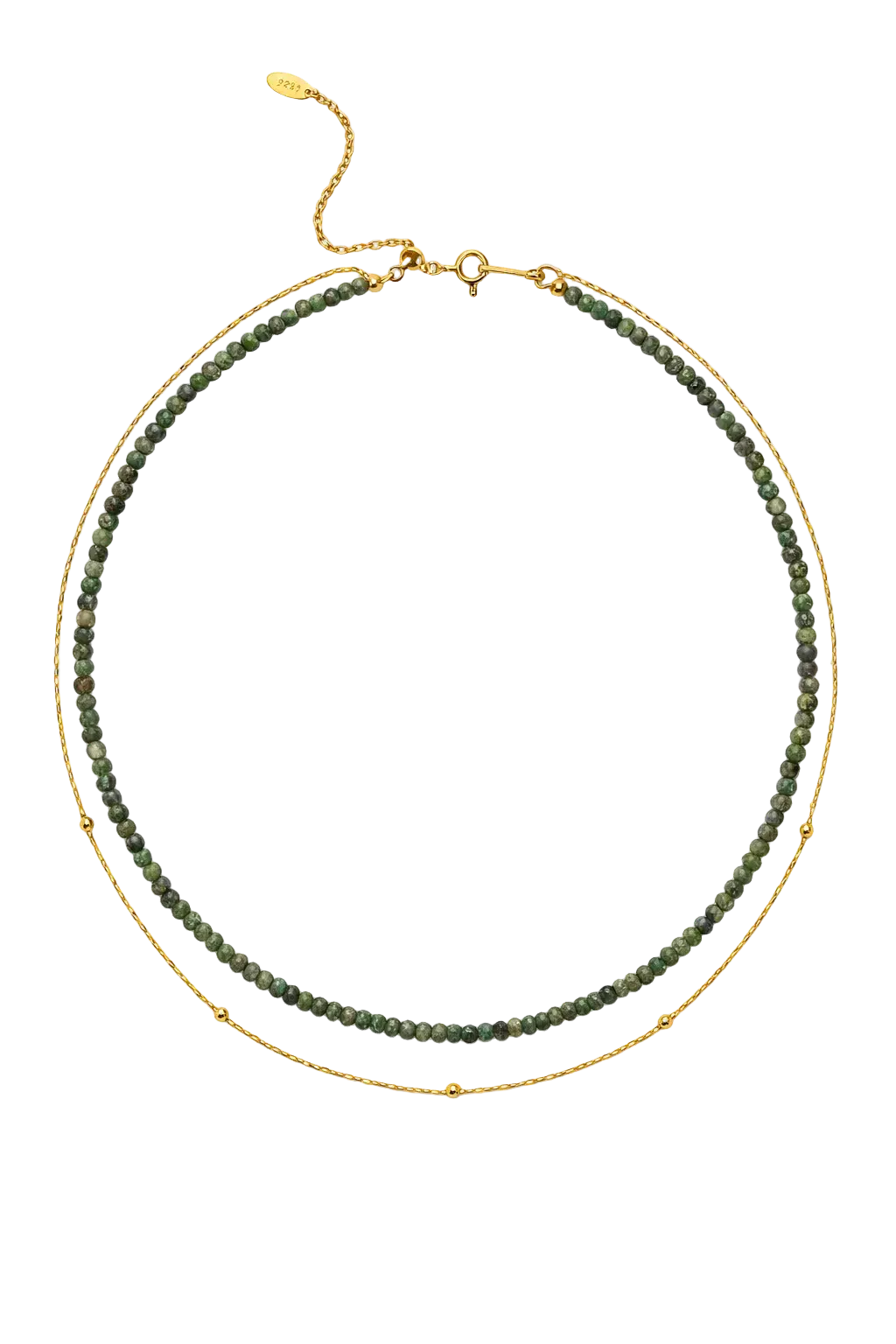 Colier Argint Smarald&Drops Lisa&Co.