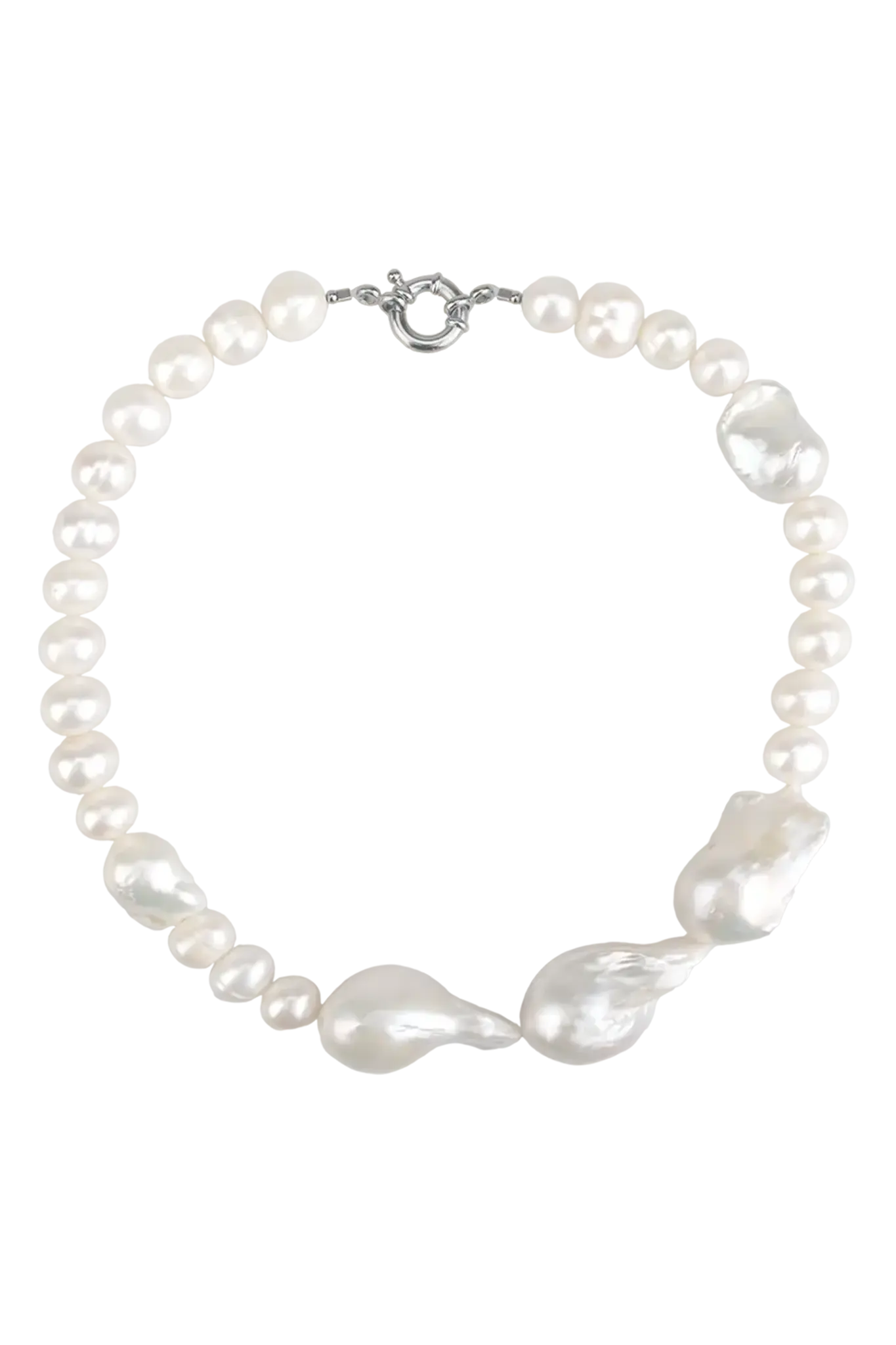 Colier Argint Trio Baroque Pearls Lisa&Co.