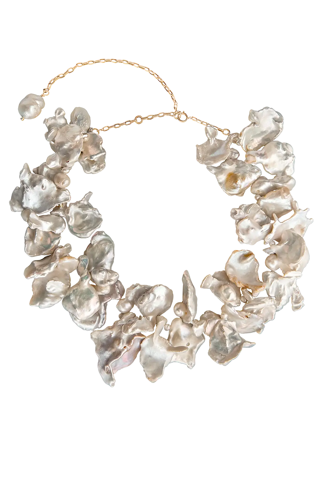 Colier Argint White Keshi Pearls LisaConcept