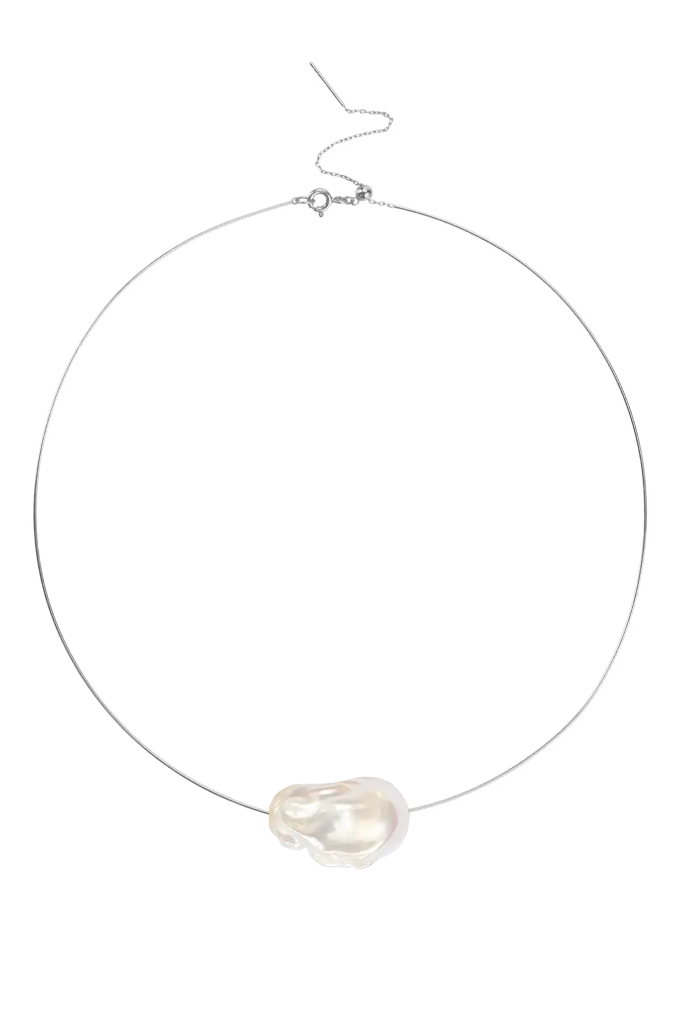 Colier Argint Wired Baroque Pearl Lisa&Co.