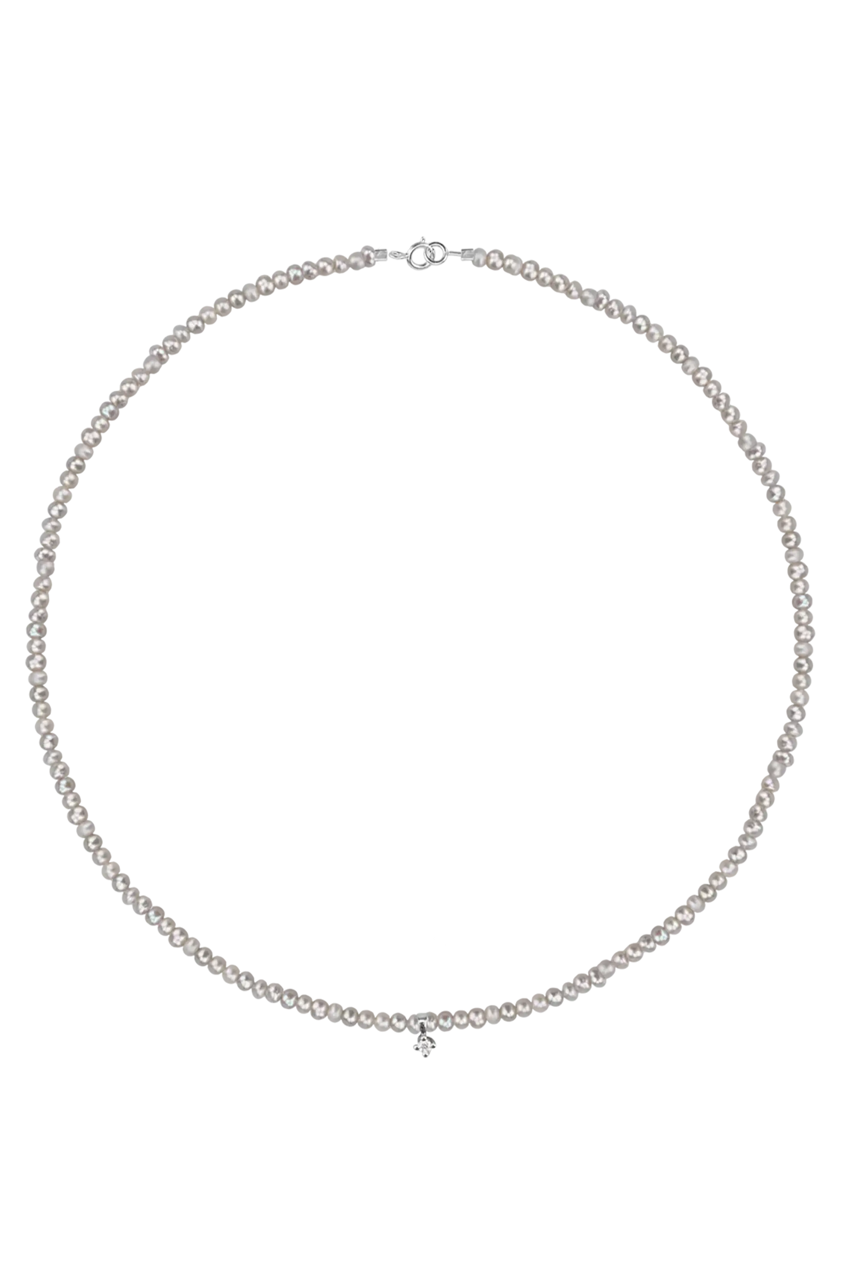 Colier Aur Grey Pearls&Diamond Lisa&Co.