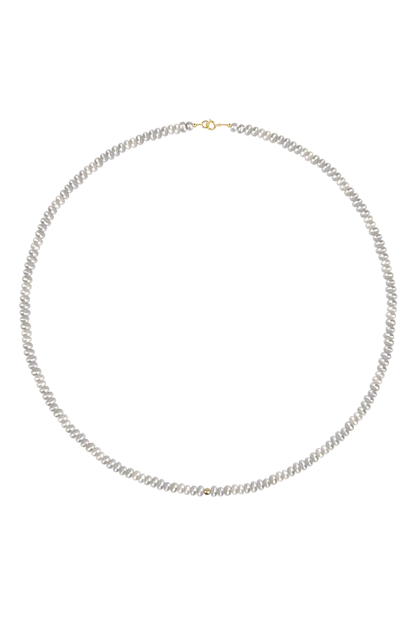 Colier Aur Mini Grey Pearls Lisa&Co.