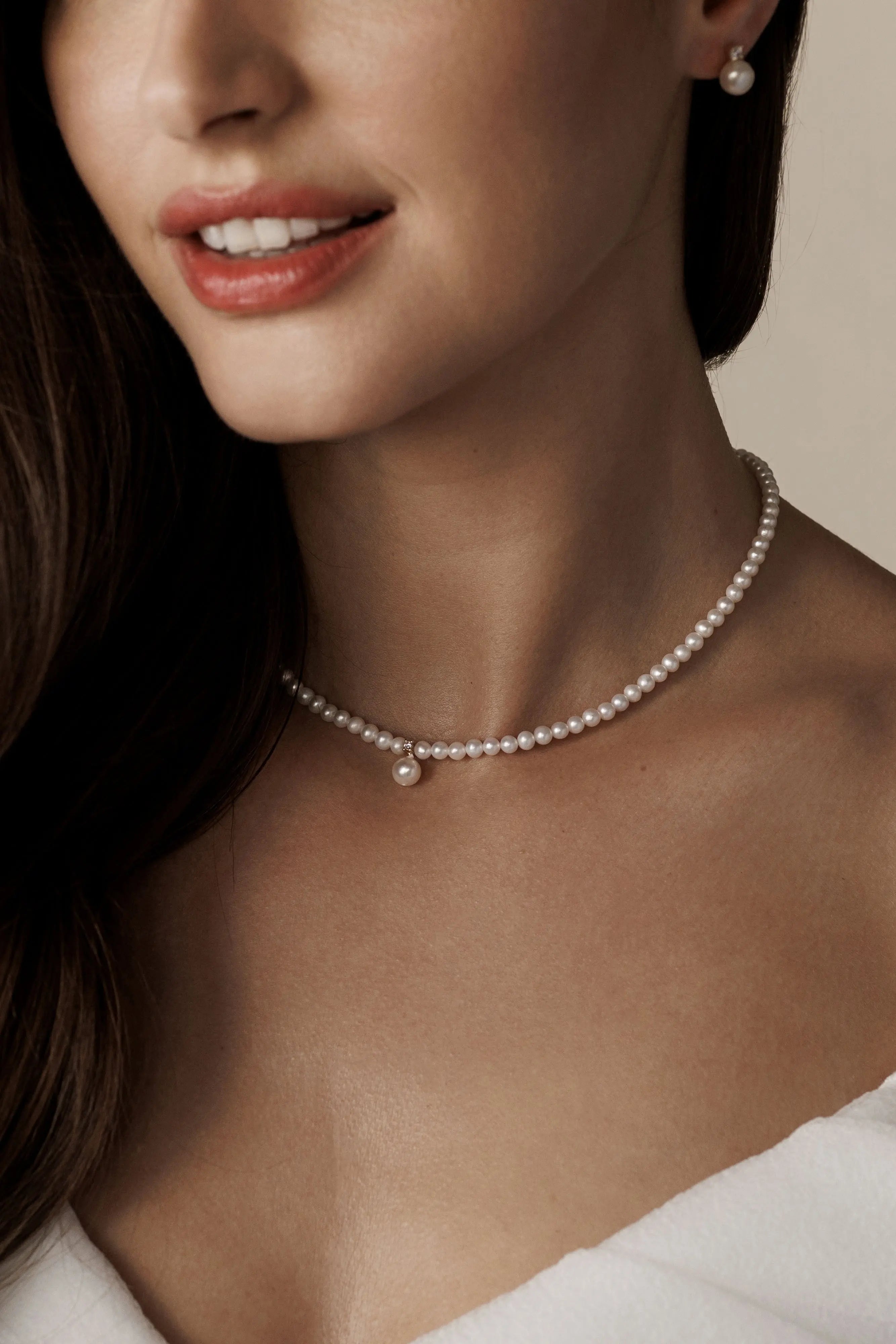 Colier Aur Mini Pearls - fine Lisa&Co.