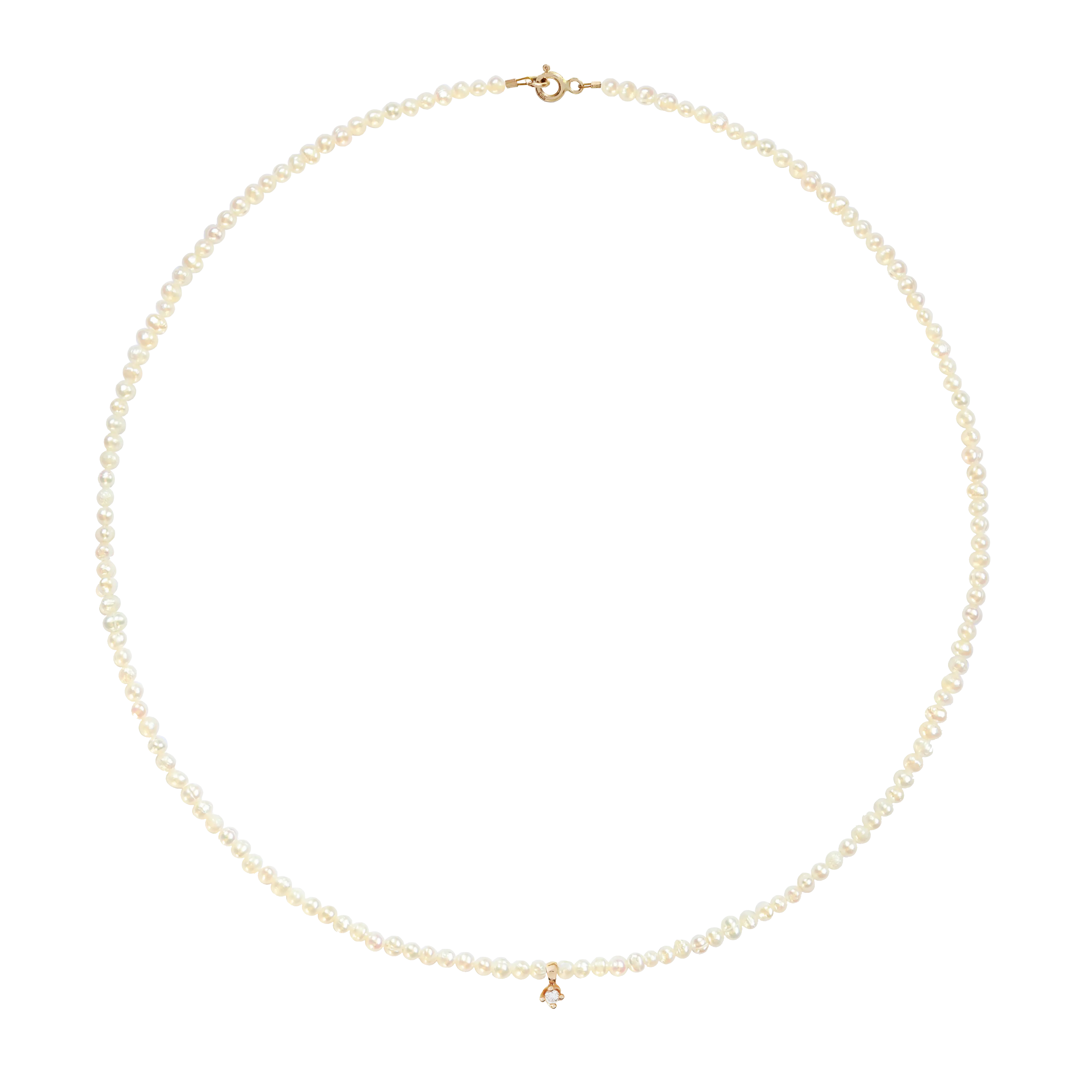 Colier Mini Pearls&Diamond • Aur 14K LisaConcept