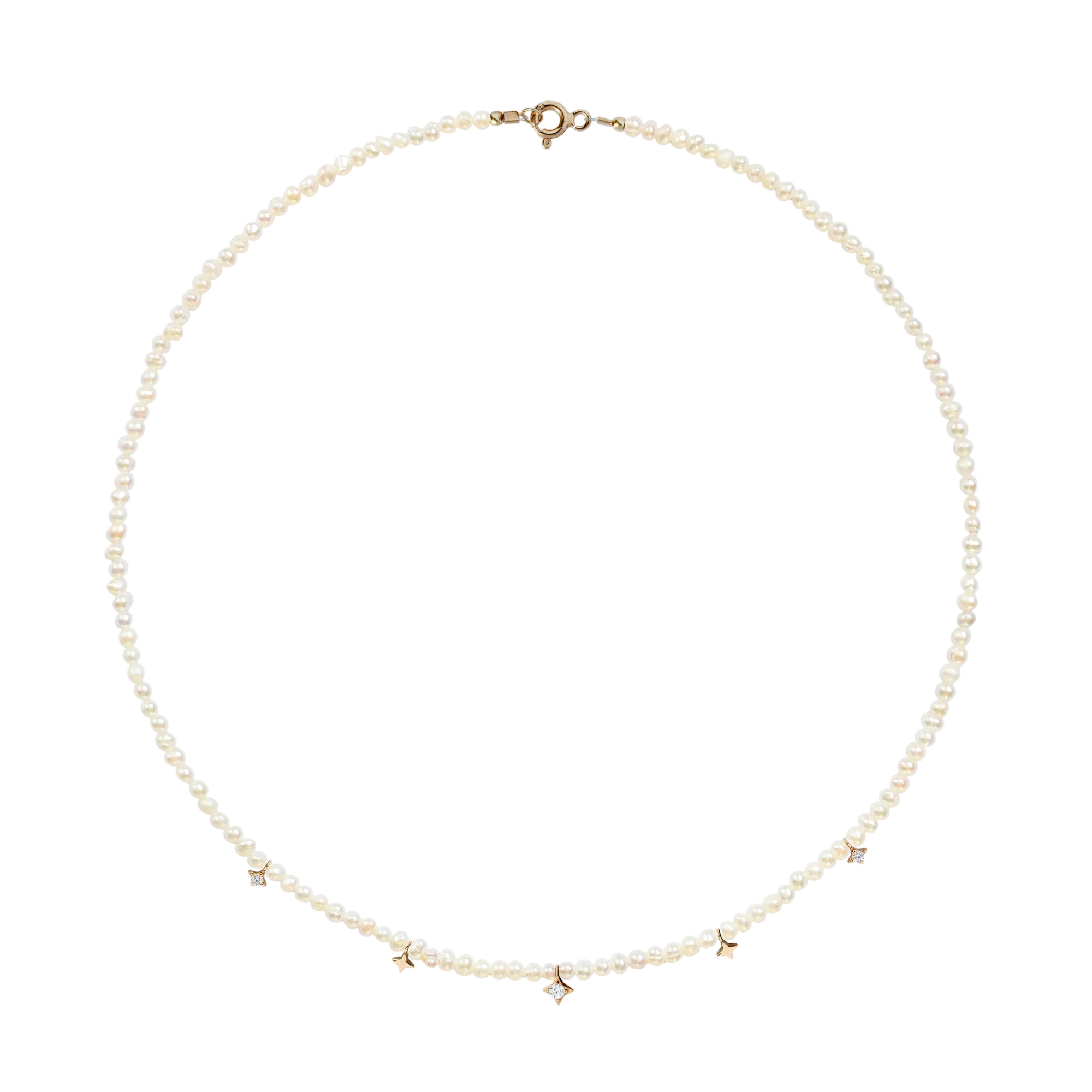 Colier Mini Pearls&Stars • Aur 14k LisaConcept
