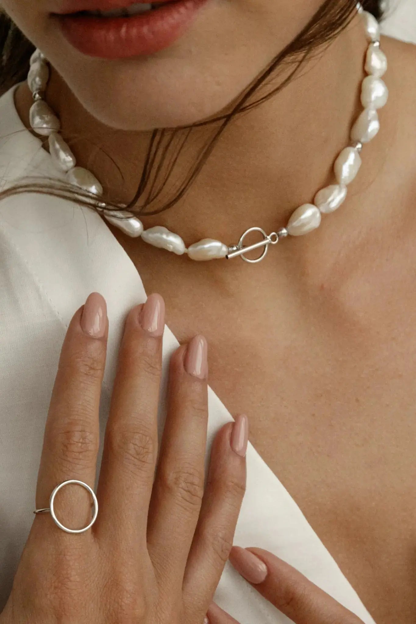 Colier Odette White Pearls