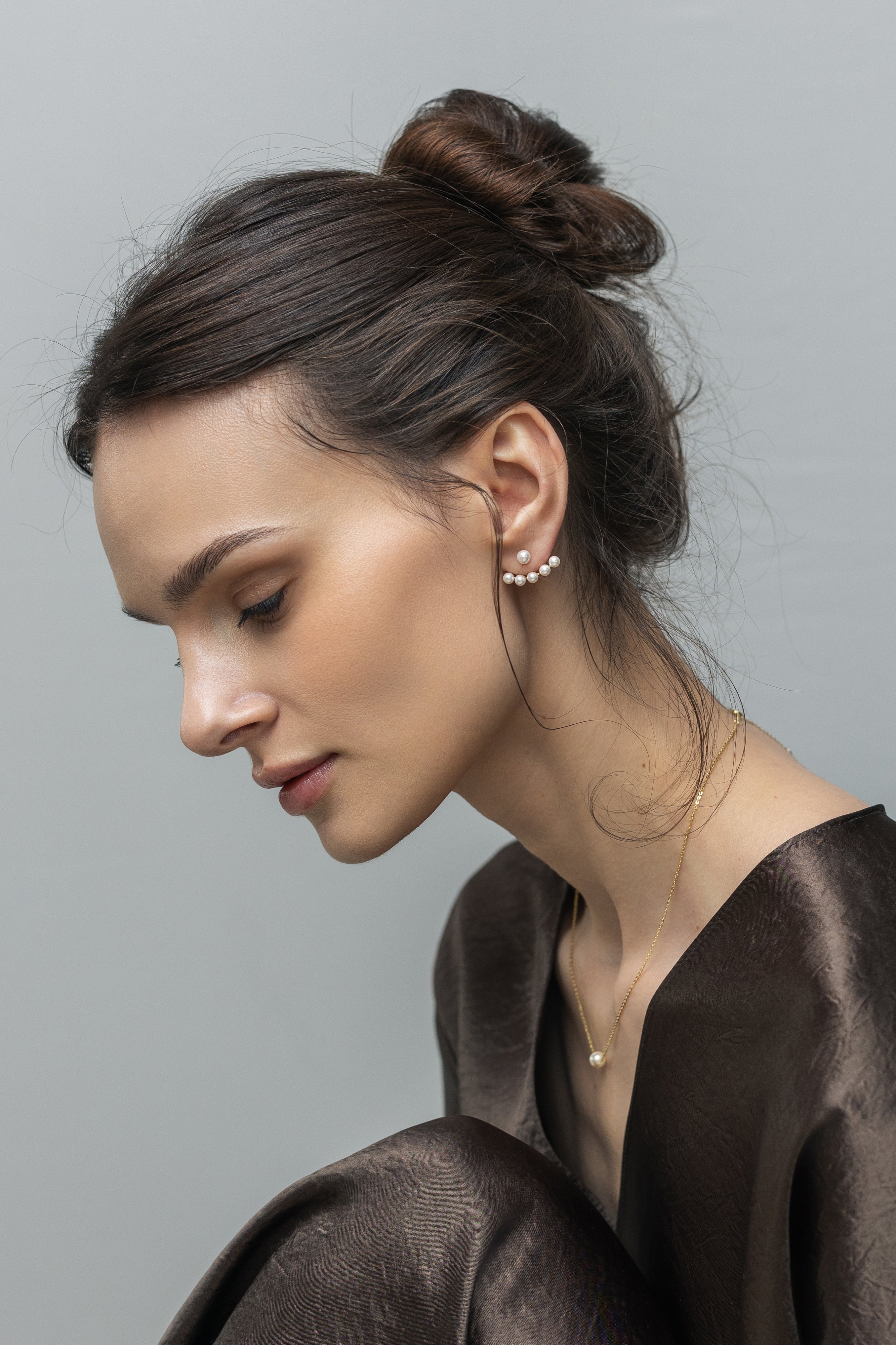 Silver Pearl Swing Earrings