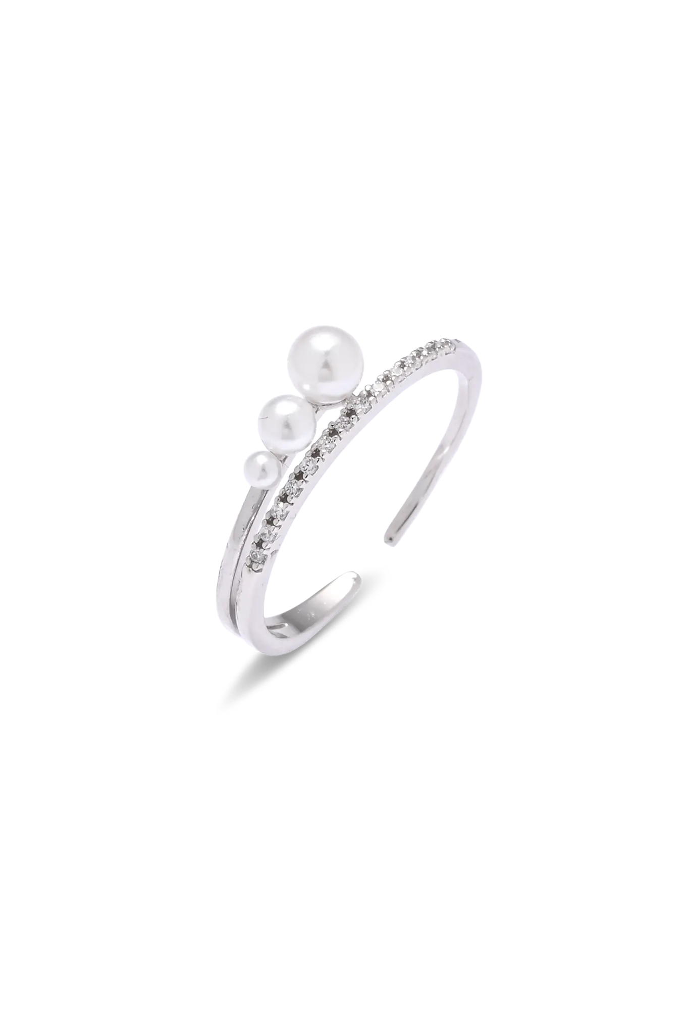 Inel Argint Triple Pearls LisaConcept