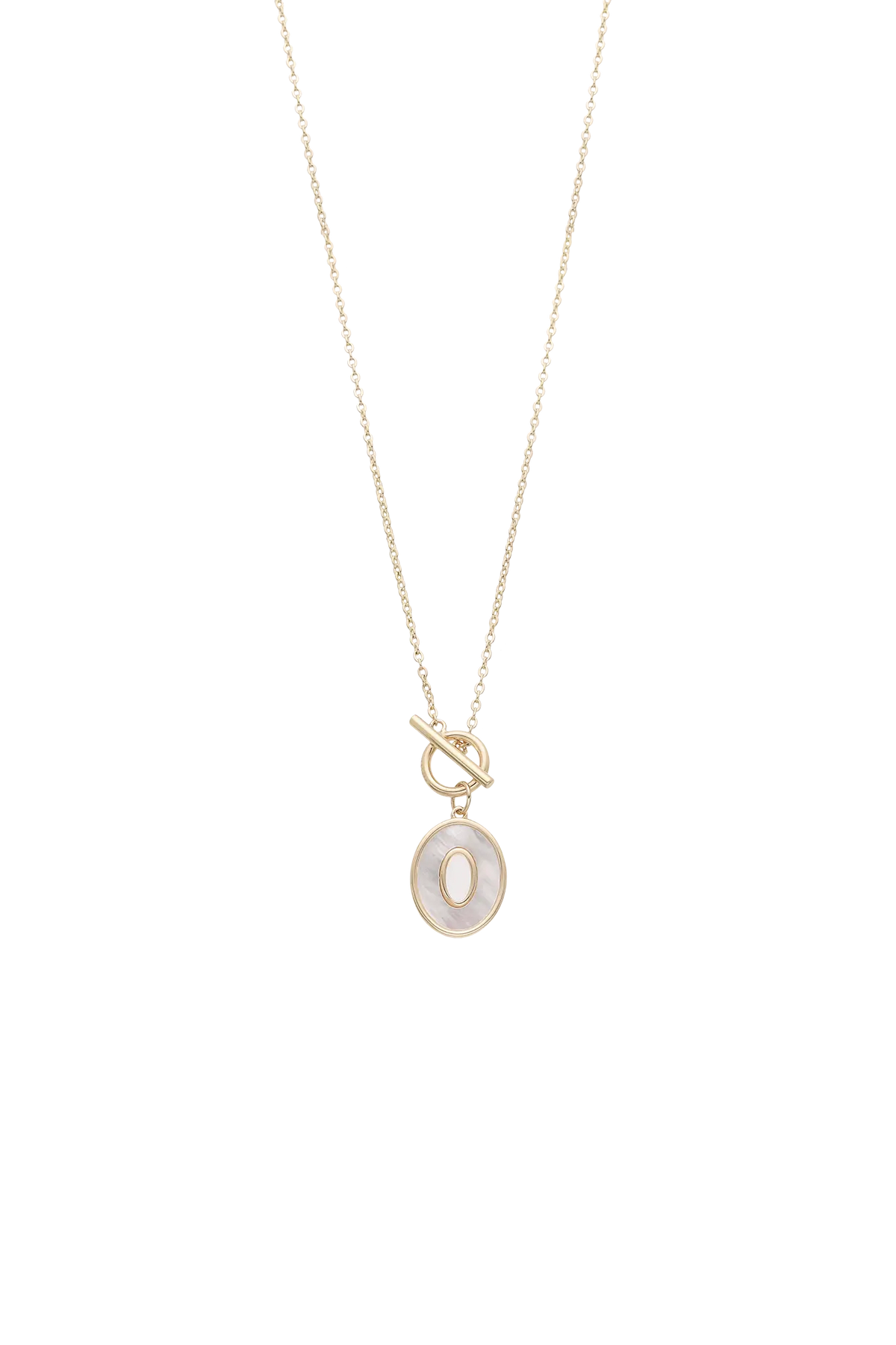 Silver Plated and Mother of Pearl Circular Chain | Lisa&Co.