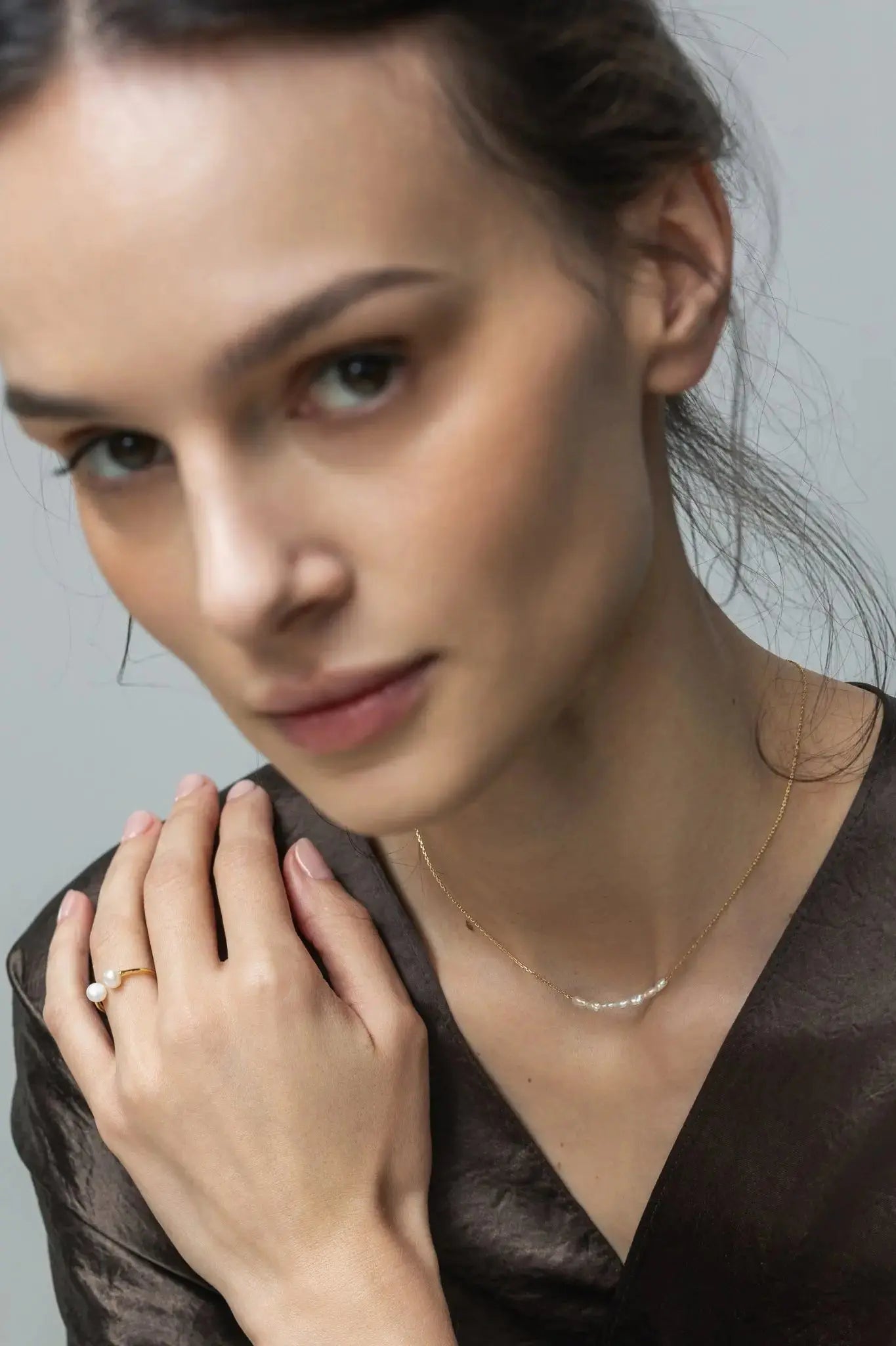 Lanț Argint Moving Pearls LisaConcept