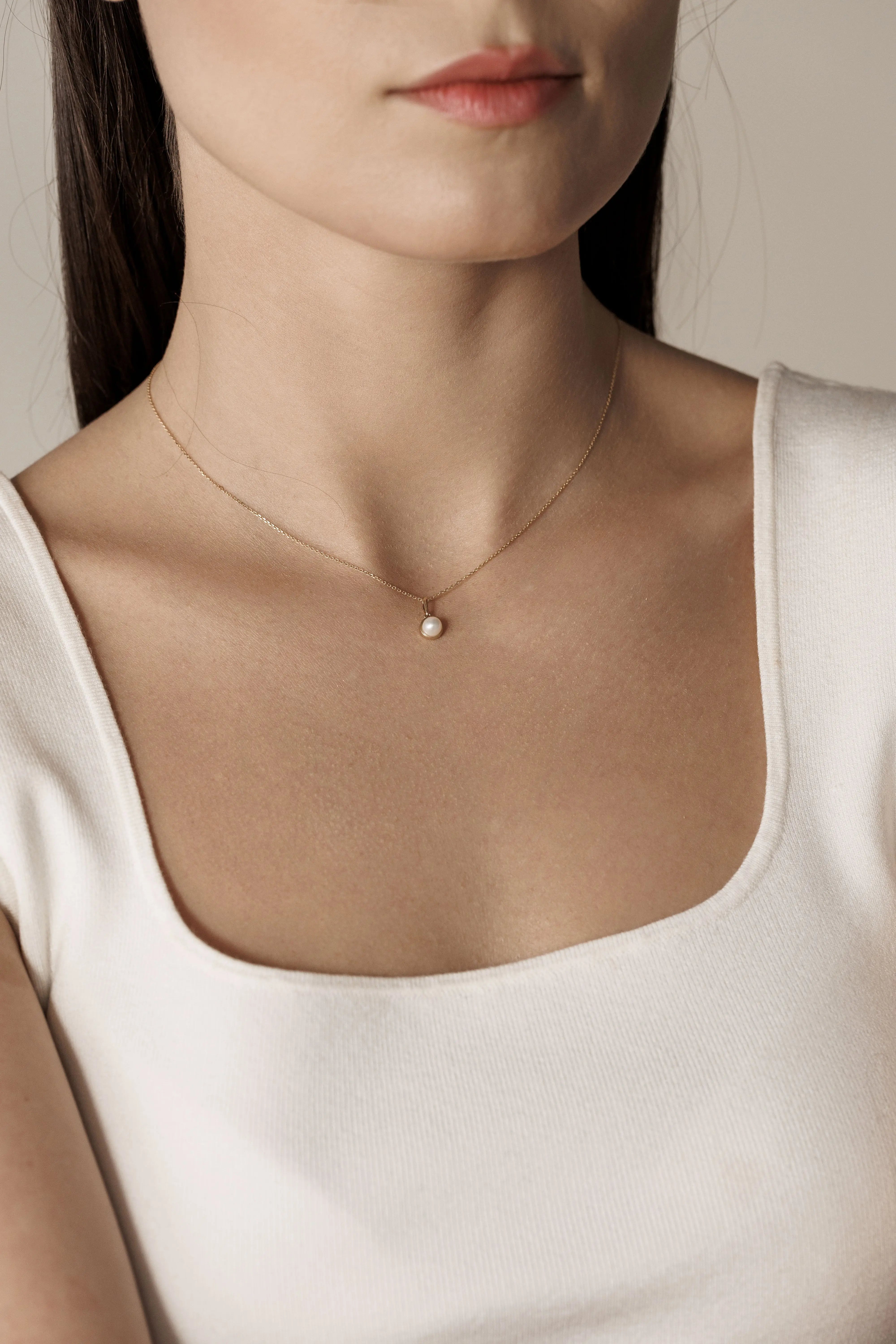 Pandantiv Aur Pearl Bead LisaConcept